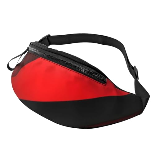Gürteltasche für Herren und Damen, modisch, zum Laufen, wasserdicht, Crossbody-Tasche mit verstellbarem Riemen, Sporttasche für Reisen, Geldbörse, Rot / Schwarz Gürteltasche für Herren und Damen, modisch, zum Laufen, wasserdicht, Crossbody-Tasche mit verstellbarem Riemen, Sporttasche für Reisen, Geldbörse, Rot / Schwarz von FHEDVBN