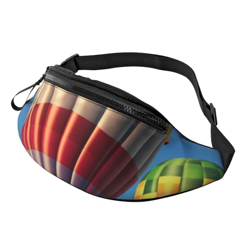 Gürteltasche mit Heißluftballons für Herren und Damen, modisch, zum Laufen, wasserdicht, Crossbody-Tasche mit verstellbarem Riemen, Sport-Hüfttasche für Reisen Gürteltasche mit Heißluftballons für Herren und Damen, modisch, zum Laufen, wasserdicht, Crossbody-Tasche mit verstellbarem Riemen, Sport-Hüfttasche für Reisen von FHEDVBN