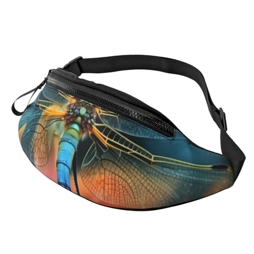 Gürteltasche mit Libelle auf der Blume, für Herren und Damen, modisch, zum Laufen, wasserdicht, Crossbody-Tasche mit verstellbarem Riemen, Sport-Hüfttasche für Reisen Gürteltasche mit Libelle auf der Blume, für Herren und Damen, modisch, zum Laufen, wasserdicht, Crossbody-Tasche mit verstellbarem Riemen, Sport-Hüfttasche für Reisen von FHEDVBN
