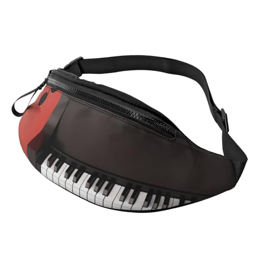 Gürteltasche mit Musiknoten, Klavier, für Herren und Damen, modisch, zum Laufen, wasserdicht, Crossbody-Tasche mit verstellbarem Riemen, Sport-Hüfttasche für Reisen Gürteltasche mit Musiknoten, Klavier, für Herren und Damen, modisch, zum Laufen, wasserdicht, Crossbody-Tasche mit verstellbarem Riemen, Sport-Hüfttasche für Reisen von FHEDVBN