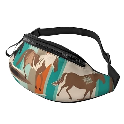 Gürteltasche mit Pferdestreifenmuster, für Herren und Damen, modisch, zum Laufen, wasserdicht, Crossbody-Tasche mit verstellbarem Riemen, Sport-Hüfttasche für Reisen von FHEDVBN