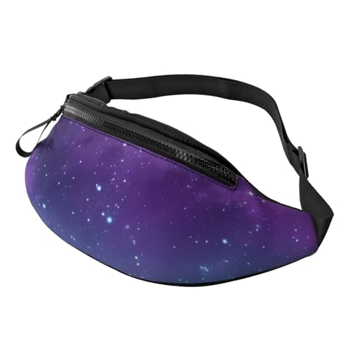 Gürteltasche mit Sternenhimmel, für Damen und Herren, modisch, zum Laufen, wasserdicht, Crossbody-Tasche, mit verstellbarem Riemen, Sport-Hüfttasche für Reisen, Geldbörse, Violett Gürteltasche mit Sternenhimmel, für Damen und Herren, modisch, zum Laufen, wasserdicht, Crossbody-Tasche, mit verstellbarem Riemen, Sport-Hüfttasche für Reisen, Geldbörse, Violett von FHEDVBN
