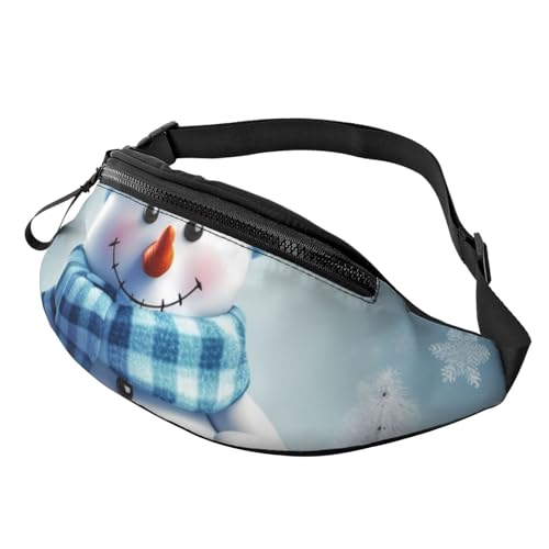 Gürteltasche mit niedlichem Schneemann für Herren und Damen, modisch, zum Laufen, wasserdicht, Crossbody-Tasche mit verstellbarem Riemen, Sport-Hüfttasche für Reisen von FHEDVBN