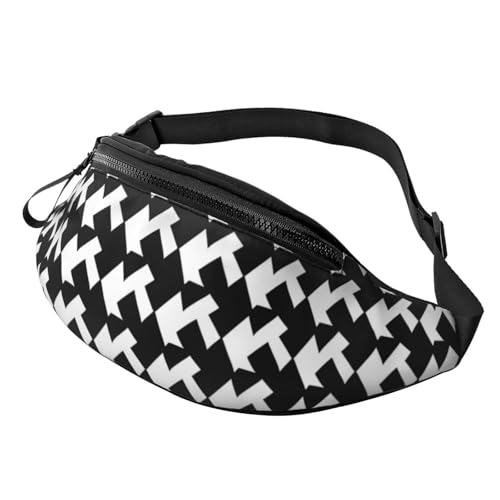 Houndstooth Gürteltasche für Herren und Damen, modisch, zum Laufen, wasserdicht, Crossbody-Tasche, Überall, Gürteltasche mit verstellbarem Riemen, Sport-Hüfttasche für Reisen Houndstooth Gürteltasche für Herren und Damen, modisch, zum Laufen, wasserdicht, Crossbody-Tasche, Überall, Gürteltasche mit verstellbarem Riemen, Sport-Hüfttasche für Reisen von FHEDVBN