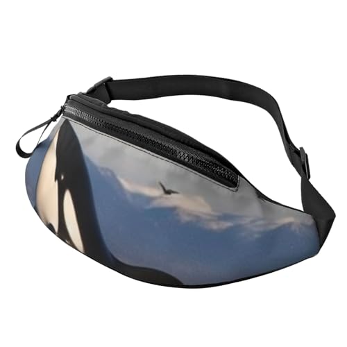 Killer Whale Bauchtasche für Herren und Damen, modisch, zum Laufen, wasserdicht, Crossbody-Tasche mit verstellbarem Riemen, Sport-Hüfttasche für Reisen von FHEDVBN