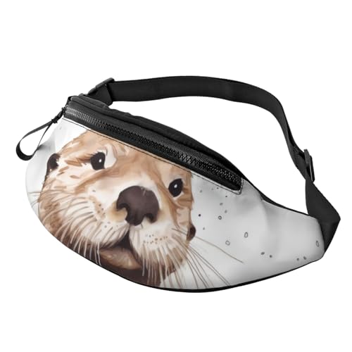 Sea Otter Bauchtasche für Herren und Damen, modisch, zum Laufen, wasserdicht, Crossbody-Tasche, Überall, Gürteltasche mit verstellbarem Riemen, Sport-Hüfttasche für Reisen Sea Otter Bauchtasche für Herren und Damen, modisch, zum Laufen, wasserdicht, Crossbody-Tasche, Überall, Gürteltasche mit verstellbarem Riemen, Sport-Hüfttasche für Reisen von FHEDVBN