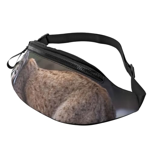 Wild Bobcat Bauchtasche für Herren und Damen, modisch, zum Laufen, wasserdicht, Crossbody-Tasche mit verstellbarem Riemen, Sport-Hüfttasche für Reisen von FHEDVBN