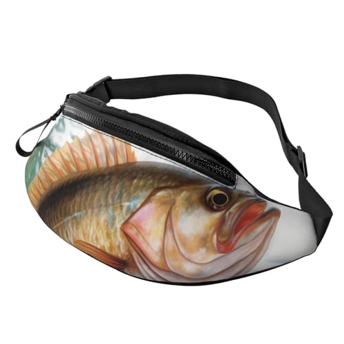 fish Bauchtasche für Herren und Damen, modisch, zum Laufen, wasserdicht, Crossbody-Tasche mit verstellbarem Riemen, Sport-Hüfttasche für Reisen fish Bauchtasche für Herren und Damen, modisch, zum Laufen, wasserdicht, Crossbody-Tasche mit verstellbarem Riemen, Sport-Hüfttasche für Reisen von FHEDVBN