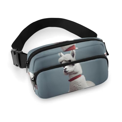 Bauchtasche für Herren und Damen, Alpaka-Gürteltasche, leicht, vollständig bedruckt, mit verstellbarem Gurt, für Laufen, Wandern, Reisen, Stil, 20 x 13 cm, Stil:, 20x13cm von FHESDCW