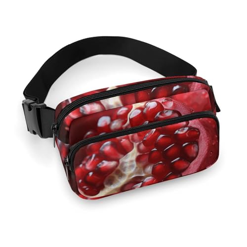 Bauchtasche für Herren und Damen, Granatapfel-Gürteltasche, leicht, vollständig bedruckt, mit verstellbarem Gurt, für Laufen, Wandern, Reisen, Stil, 20 x 13 cm, Stil:, 20x13cm von FHESDCW