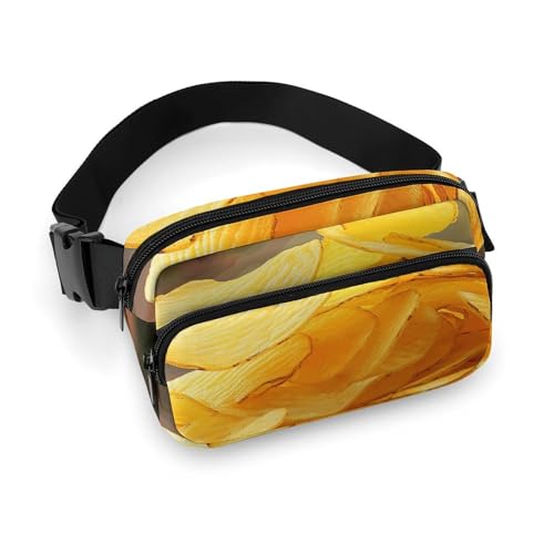 Bauchtasche für Herren und Damen, Kartoffelchips, leichte Hüfttasche, voll bedruckt, mit verstellbarem Gurt, für Laufen, Wandern, Reisen, Stil, 20 x 13 cm, Stil:, 20x13cm von FHESDCW