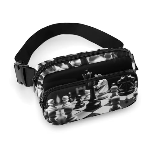 Bauchtasche für Herren und Damen, Schachgürteltasche, leicht, vollständig bedruckt, mit verstellbarem Gurt, für Laufen, Wandern, Reisen, Stil, 20 x 13 cm, Stil:, 20x13cm von FHESDCW