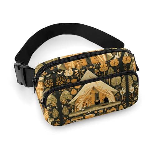 Bauchtasche für Herren und Damen, leichte Gürteltasche, voll bedruckt, mit verstellbarem Gurt, für Laufen, Wandern, Reisen, Stil, 20 x 13 cm, Stil:, 20x13cm von FHESDCW