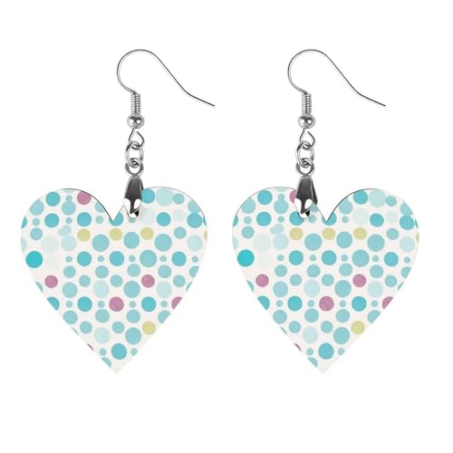 Blaue Holzohrringe mit Punktemuster für Damen, Vintage, eleganter Holzschmuck, leichte Ohrringe für Hochzeit, Party, alltägliches Schmuckgeschenk, Circular, Holz, Holz Blaue Holzohrringe mit Punktemuster für Damen, Vintage, eleganter Holzschmuck, leichte Ohrringe für Hochzeit, Party, alltägliches Schmuckgeschenk, Circular, Holz, Holz von FHESDCW