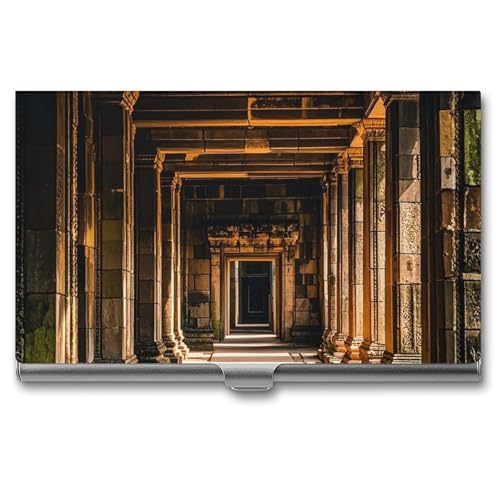 FHESDCW Angkor Thom Visitenkartenetui für Männer & Frauen, professionelles Kartenetui mit Schnallenstil, kompaktes und tragbares Metalletui für Büroangestellte, Stil, Einheitsgröße, klassisch FHESDCW Angkor Thom Visitenkartenetui für Männer & Frauen, professionelles Kartenetui mit Schnallenstil, kompaktes und tragbares Metalletui für Büroangestellte, Stil, Einheitsgröße, klassisch von FHESDCW