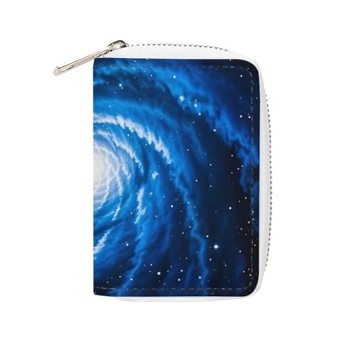 FHESDCW Blue Nebula Kartenetui für Herren und Damen, Leder, Kreditkartenetui mit 20 Kartenfächern, kleine Geldbörse mit Reißverschluss FHESDCW Blue Nebula Kartenetui für Herren und Damen, Leder, Kreditkartenetui mit 20 Kartenfächern, kleine Geldbörse mit Reißverschluss von FHESDCW