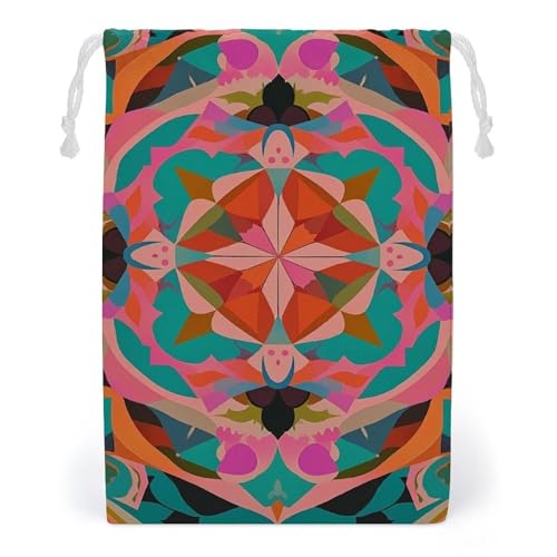 FHESDCW Bunte böhmische Muster, Kordelzug, Leinwand, wiederverwendbare Reise-Schmuckbeutel, waschbare Aufbewahrungsbeutel für Geschenk, Süßigkeiten, Kosmetik, 12 x 18 cm FHESDCW Bunte böhmische Muster, Kordelzug, Leinwand, wiederverwendbare Reise-Schmuckbeutel, waschbare Aufbewahrungsbeutel für Geschenk, Süßigkeiten, Kosmetik, 12 x 18 cm von FHESDCW