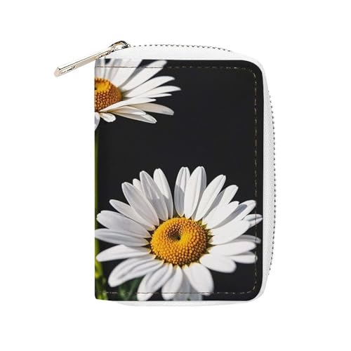 FHESDCW Daisy Kartenetui für Herren und Damen, Leder, Kreditkartenetui mit 20 Kartenfächern, kleine Geldbörse mit Reißverschluss FHESDCW Daisy Kartenetui für Herren und Damen, Leder, Kreditkartenetui mit 20 Kartenfächern, kleine Geldbörse mit Reißverschluss von FHESDCW