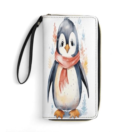 FHESDCW Damen-Geldbörse aus Leder, niedliches Cartoon-Tier, kleine Geldbörse, mehrere Mini-Kartenhalter, Organizer, Damen-Armband mit Kartenfächern, Ausweisfenster, Reißverschluss, Münzgeldbörse, von FHESDCW