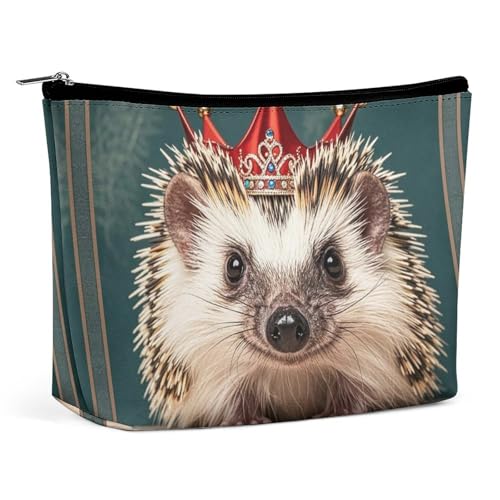 FHESDCW Kleine Make-up-Tasche für Damen, PU-Leder, wasserdicht, Kosmetiktasche mit Reißverschluss, tragbarer Reise-Make-up-Organizer von FHESDCW