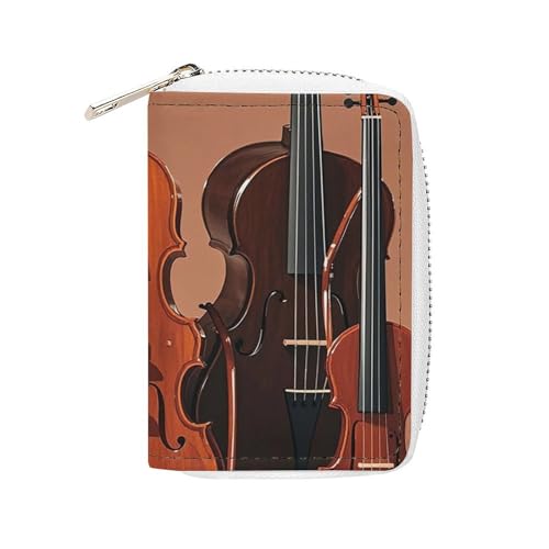 FHESDCW Monochrome String Instruments Kartenetui für Männer Frauen Leder Kreditkartenetui mit 20 Kartenfächern Kleine Geldbörse mit Reißverschluss FHESDCW Monochrome String Instruments Kartenetui für Männer Frauen Leder Kreditkartenetui mit 20 Kartenfächern Kleine Geldbörse mit Reißverschluss von FHESDCW