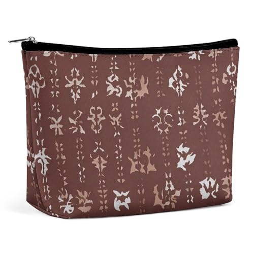 FHESDCW Southwest Make-up-Tasche aus Rindsleder für Damen, PU-Leder, wasserdicht, Kosmetiktasche mit Reißverschluss, tragbarer Reise-Make-up-Organizer FHESDCW Southwest Make-up-Tasche aus Rindsleder für Damen, PU-Leder, wasserdicht, Kosmetiktasche mit Reißverschluss, tragbarer Reise-Make-up-Organizer von FHESDCW