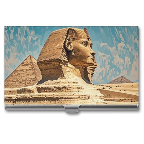 FHESDCW Sphinx Visitenkartenetui für Männer & Frauen, professionelles Kartenetui mit Schnallenstil, kompaktes und tragbares Metalletui für Büroangestellte, Stil, Einheitsgröße, klassisch FHESDCW Sphinx Visitenkartenetui für Männer & Frauen, professionelles Kartenetui mit Schnallenstil, kompaktes und tragbares Metalletui für Büroangestellte, Stil, Einheitsgröße, klassisch von FHESDCW