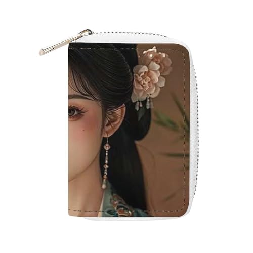 FHESDCW Tang Dynasty Noble Consort Kartenetui für Männer und Frauen, Leder Kreditkartenetui mit 20 Kartenfächern, kleine Geldbörse mit Reißverschluss FHESDCW Tang Dynasty Noble Consort Kartenetui für Männer und Frauen, Leder Kreditkartenetui mit 20 Kartenfächern, kleine Geldbörse mit Reißverschluss von FHESDCW