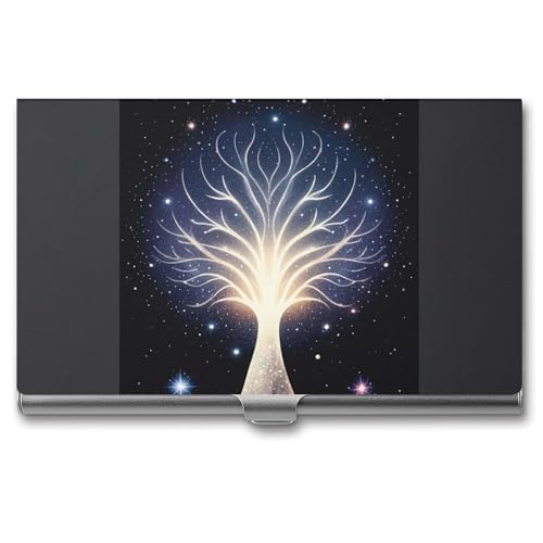 FHESDCW The Tree of Psychic Life Visitenkartenetui für Männer & Frauen, professionelles Kartenetui mit Schnallenverschluss, kompaktes und tragbares Metalletui für Büroangestellte, Stil, Einheitsgröße von FHESDCW