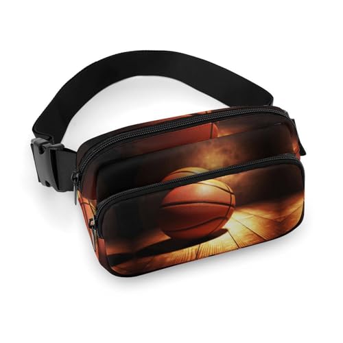 Gürteltasche für Herren und Damen, Basketball-Hintergrund, leichte Hüfttasche, voll bedruckt, mit verstellbarem Gurt, für Laufen, Wandern, Reisen, Stil, 20 x 13 cm, Stil:, 20x13cm von FHESDCW