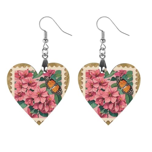 Jiuzhong Ge Hua und Schmetterling Holz-Ohrringe für Damen, Vintage, eleganter Holzschmuck, leichte Ohrringe für Hochzeit, Party, Alltagsschmuckgeschenk, Star, Holz, Holz Jiuzhong Ge Hua und Schmetterling Holz-Ohrringe für Damen, Vintage, eleganter Holzschmuck, leichte Ohrringe für Hochzeit, Party, Alltagsschmuckgeschenk, Star, Holz, Holz von FHESDCW