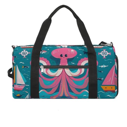 Marine Creatures Turnbeutel für Herren und Damen, wasserdichte Sporttasche, große Reisetasche für Reisen, Workout Marine Creatures Turnbeutel für Herren und Damen, wasserdichte Sporttasche, große Reisetasche für Reisen, Workout von FHESDCW