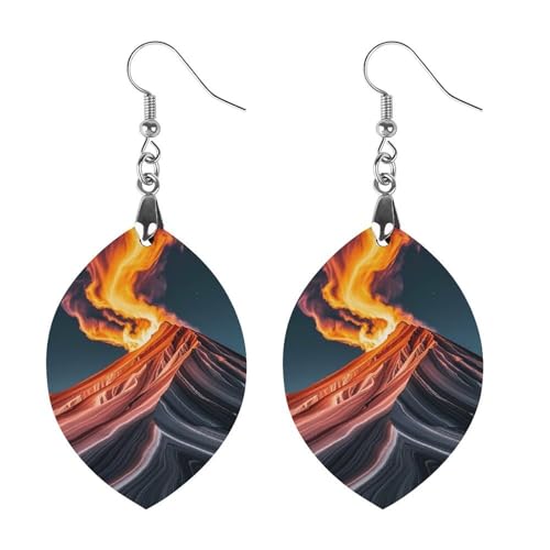 Marmor-Muster, die Berggipfeln ähneln, Holzohrringe für Frauen, eleganter Vintage-Holzschmuck, leichte Ohrringe für Hochzeit, Party, Alltagsschmuckgeschenk, Circular, Holz, Holz Marmor-Muster, die Berggipfeln ähneln, Holzohrringe für Frauen, eleganter Vintage-Holzschmuck, leichte Ohrringe für Hochzeit, Party, Alltagsschmuckgeschenk, Circular, Holz, Holz von FHESDCW