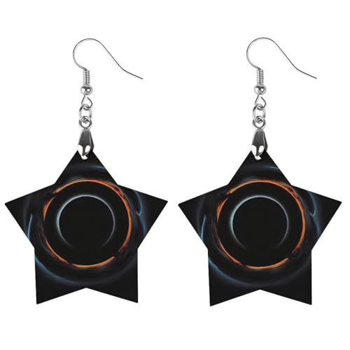 Mysteriöse kosmische schwarze Löcher, Holz-Ohrringe für Damen, Vintage, eleganter Holzschmuck, leichte Ohrringe für Hochzeit, Party, Alltagsschmuckgeschenk, Star, Holz, Holz Mysteriöse kosmische schwarze Löcher, Holz-Ohrringe für Damen, Vintage, eleganter Holzschmuck, leichte Ohrringe für Hochzeit, Party, Alltagsschmuckgeschenk, Star, Holz, Holz von FHESDCW