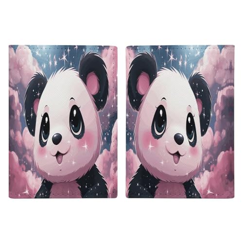 Panda Reisepasshülle aus Leder, minimalistisch, Reisebrieftasche, Reisepassbuchhalter für Damen und Herren, Stil, 20,3 x 13,8 cm, Stil:, 20.3x13.8cm von FHESDCW