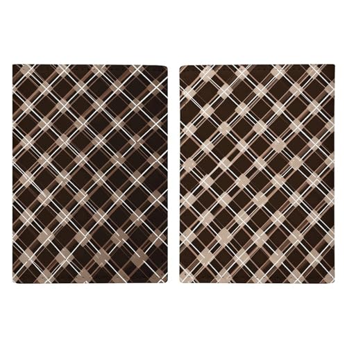 Reisepasshülle aus Leder, minimalistisch, Reisebrieftasche, Reisepassbuchhalter für Damen und Herren, 20,3 x 13,8 cm, Braun und Weiß, Stil:, 20.3x13.8cm Reisepasshülle aus Leder, minimalistisch, Reisebrieftasche, Reisepassbuchhalter für Damen und Herren, 20,3 x 13,8 cm, Braun und Weiß, Stil:, 20.3x13.8cm von FHESDCW