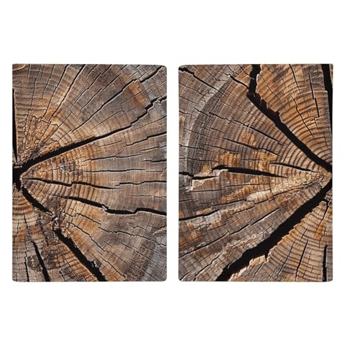 Reisepasshülle mit Baumstumpf, Holzmaserung, minimalistische Reisepasshülle, Reisebrieftasche, Reisepassbuchhalter für Damen und Herren, Stil, 20,3 x 13,8 cm, Stil:, 20.3x13.8cm von FHESDCW