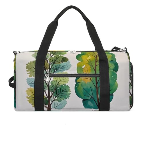 Spring Watercolor Eukalyptus Bäume Turnbeutel für Männer und Frauen, wasserdichte Turnbeutel, große Reisetasche für Reisen, Workout Spring Watercolor Eukalyptus Bäume Turnbeutel für Männer und Frauen, wasserdichte Turnbeutel, große Reisetasche für Reisen, Workout von FHESDCW