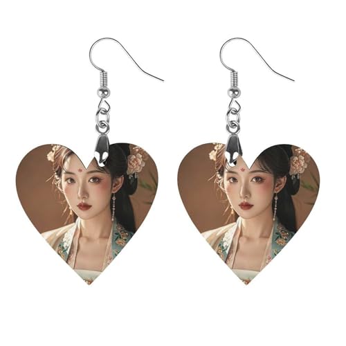 Tang Dynasty Noble Consort Holz-Ohrringe für Damen, Vintage, eleganter Holzschmuck, leichte Ohrringe für Hochzeit, Party, Alltagsschmuck, Geschenk, Circular, Holz, Holz Tang Dynasty Noble Consort Holz-Ohrringe für Damen, Vintage, eleganter Holzschmuck, leichte Ohrringe für Hochzeit, Party, Alltagsschmuck, Geschenk, Circular, Holz, Holz von FHESDCW