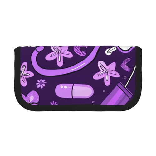 FHESDMN Federmäppchen mit Krankenschwester-Muster, bedruckt, großes Fassungsvermögen, Schreibwaren-Aufbewahrungstasche, Organizer für Jungen und Mädchen, Schul- und Bürobedarf von FHESDMN