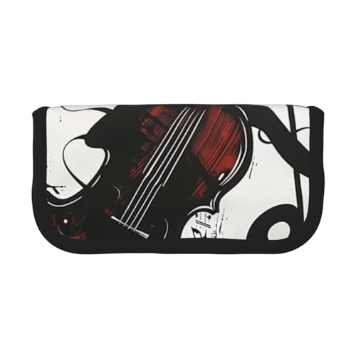 FHESDMN Federmäppchen mit Musik-Kunstdruck, großes Fassungsvermögen, Schreibwaren-Aufbewahrungstasche, Organizer für Jungen und Mädchen, Schul- und Bürobedarf von FHESDMN