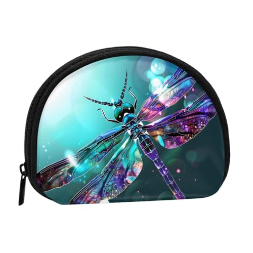 Münzgeldbörse mit Galaxie-Tiermotiv und Libellen-Druck, Mini-Aufbewahrungstasche, Kosmetiktaschenhalter für Damen und Mädchen, Schwarz , Einheitsgröße, Münztasche Münzgeldbörse mit Galaxie-Tiermotiv und Libellen-Druck, Mini-Aufbewahrungstasche, Kosmetiktaschenhalter für Damen und Mädchen, Schwarz , Einheitsgröße, Münztasche von FHESDMN