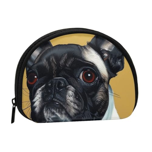 Münzgeldbörse mit niedlichem Mops-Motiv, Mini-Aufbewahrungstasche, Kosmetiktaschenhalter für Damen und Mädchen, Schwarz , Einheitsgröße, Münztasche Münzgeldbörse mit niedlichem Mops-Motiv, Mini-Aufbewahrungstasche, Kosmetiktaschenhalter für Damen und Mädchen, Schwarz , Einheitsgröße, Münztasche von FHESDMN