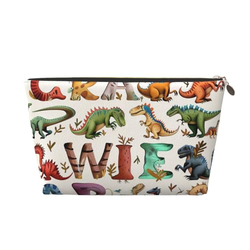 Stilvolle Reise-Kulturbeutel mit Dinosaurier-Aufdruck – Handtaschen-Organizer, Geldbörsen-Organizer, Innenaufbewahrungstasche in Tasche mit Reißverschlusstasche, gold, Einheitsgröße, Taschen-Organizer von FHESDMN
