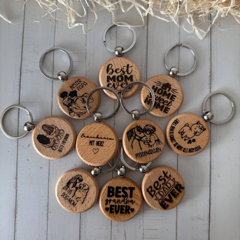 Schlüsselanhänger Personalisierbar | Geschenkidee Männer Frauen Individuelle Partner Geschenk Accessoire Alltag von FHGipsArt