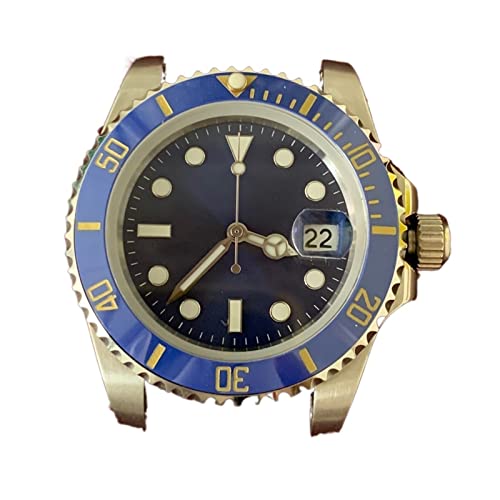 FHIASTGL Sub Automatische Bewegung der automatischen Bewegung 40mm Edelstahlgehäuse Herren Modifikation Zubehör Blaue Zifferblatt Leuchtzeiger Keramik Lünette Uhrenetui(5) von FHIASTGL