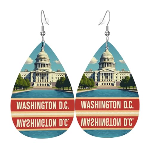 Washington DC Capitol Buildin Leder-Ohrring, Einheitsgröße, Leder Washington DC Capitol Buildin Leder-Ohrring, Einheitsgröße, Leder von FHIZOAL