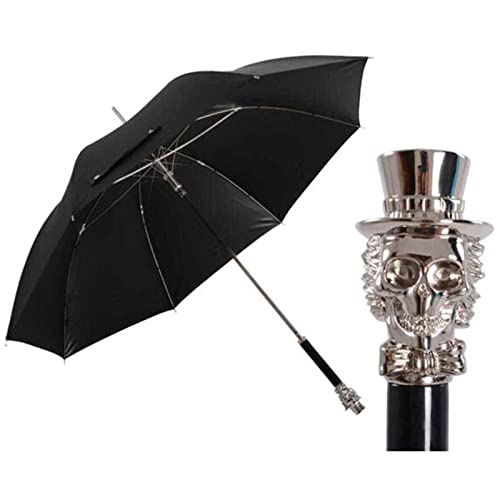 FHXYZ Vintage Totenkopf Regenschirm Winddicht Sonnenschutz Neuheit Totenkopf Griff Stick Regenschirm Dekor Gothic Home Dekoration Zubehör von FHXYZ