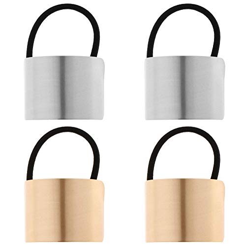 4pcs Haargummi Ring Elastisch Haar Manschette Elastisches Pferdeschwanz Halter Haar Elastische Haargummis, Zopfbänder, Pferdeschwanz Inhaber, Haar Ring für Mädchen und Frauen von FHYT