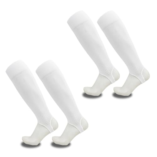 FIBOGOUP Stutzen ohne socken,Stegstrümpfe,Folgen Sie dem Design und reparieren Sie die Beinschutzbrett,Weiß+Weiß von FIBOGOUP